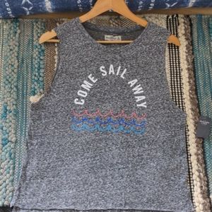 ABERCROMBIE & FITCH Crop Graphic Tank Top Size M